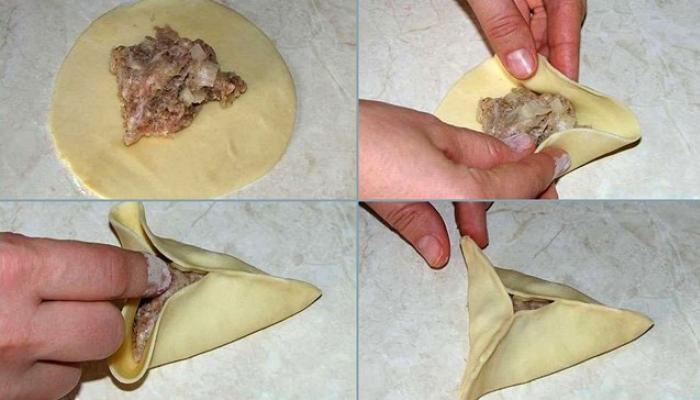 Домашние беляши с мясом на сковороде — легкий и вкусный рецепт Как сделать треугольные беляши